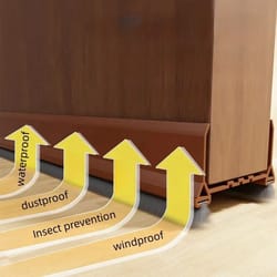 door bottom seal strip with brush dustproof soundproof draft stopper