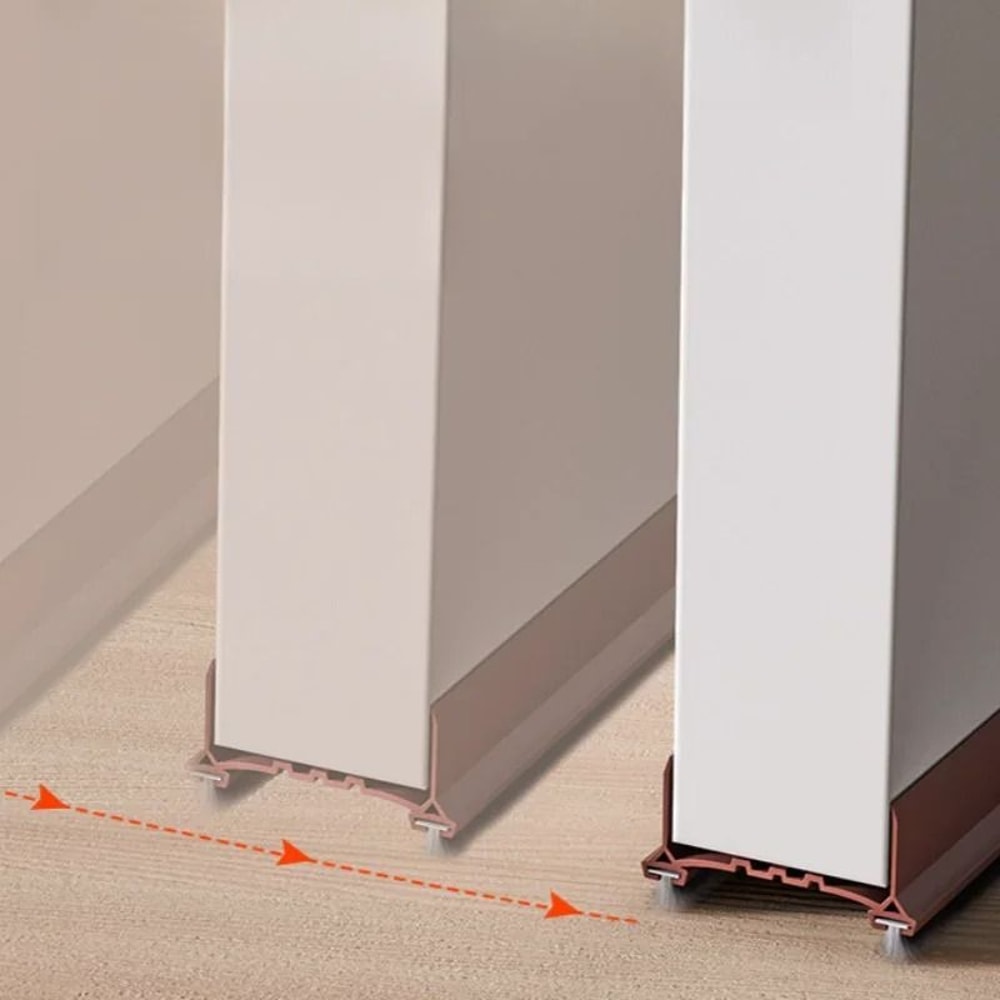 Door Bottom Seal Strip With Brush Dustproof Soundproof Draft Stopper 1