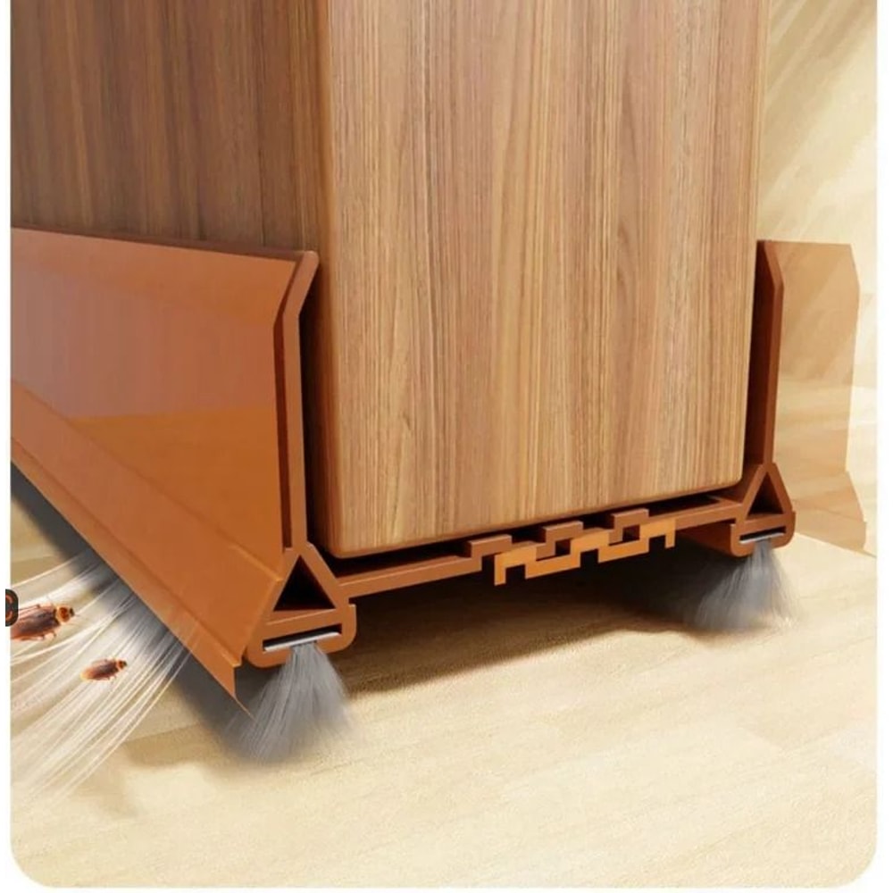 Door Bottom Seal Strip With Brush Dustproof Soundproof Draft Stopper 4