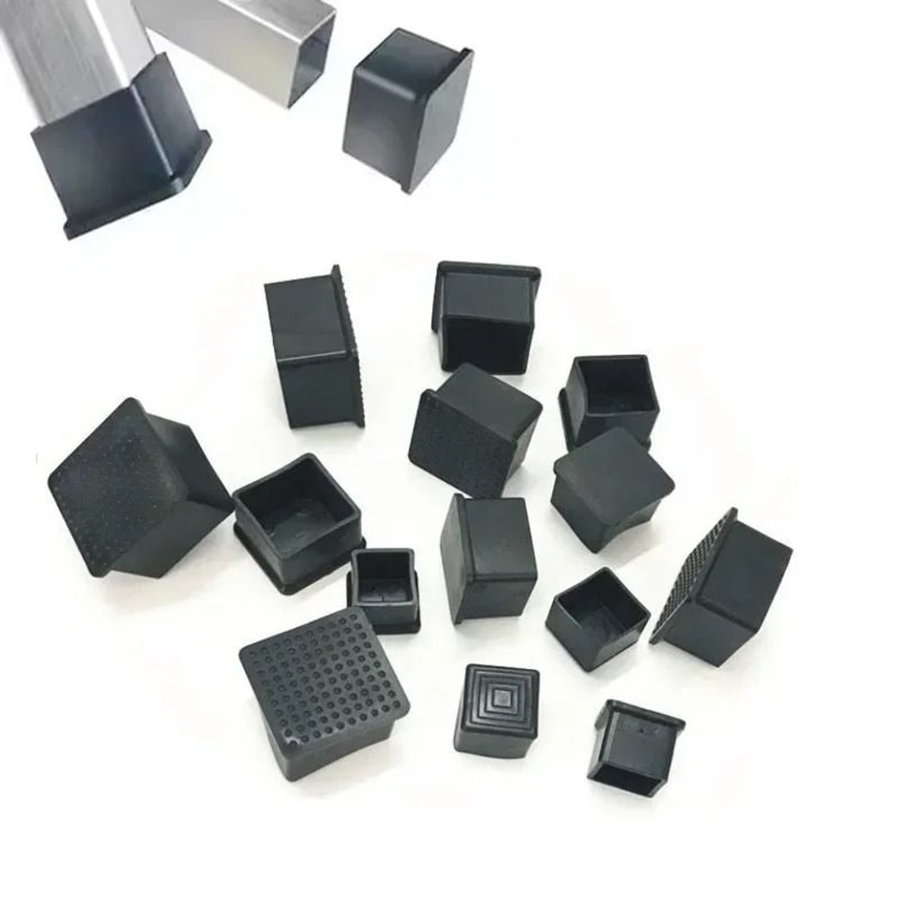 Non Slip Chair Leg Caps Rubber Square Furniture Floor Protectors 5