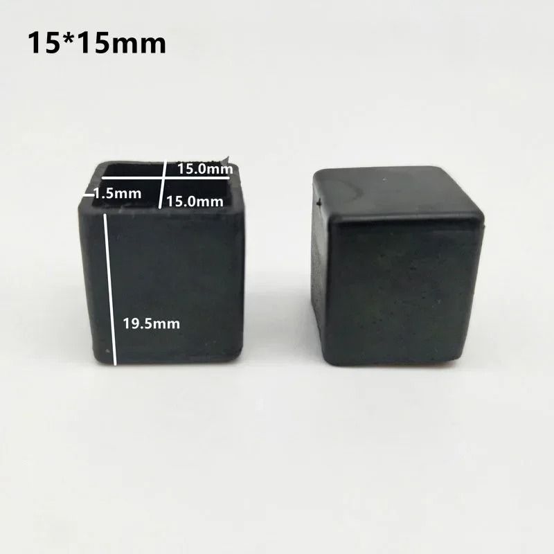 Non Slip Chair Leg Caps Rubber Square Furniture Floor Protectors 6