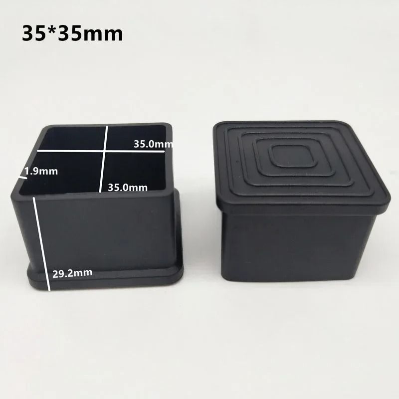 Non Slip Chair Leg Caps Rubber Square Furniture Floor Protectors 12