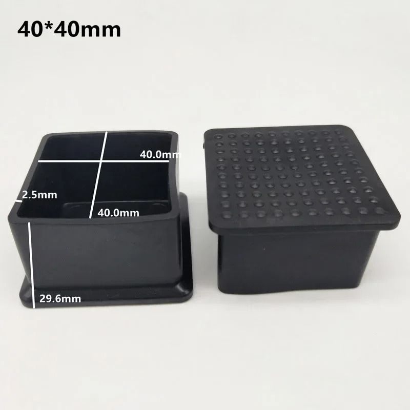 Non Slip Chair Leg Caps Rubber Square Furniture Floor Protectors 14