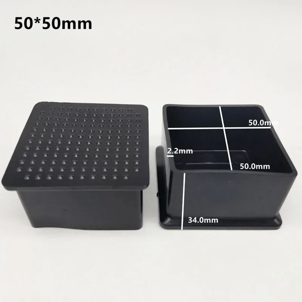 Non Slip Chair Leg Caps Rubber Square Furniture Floor Protectors 16