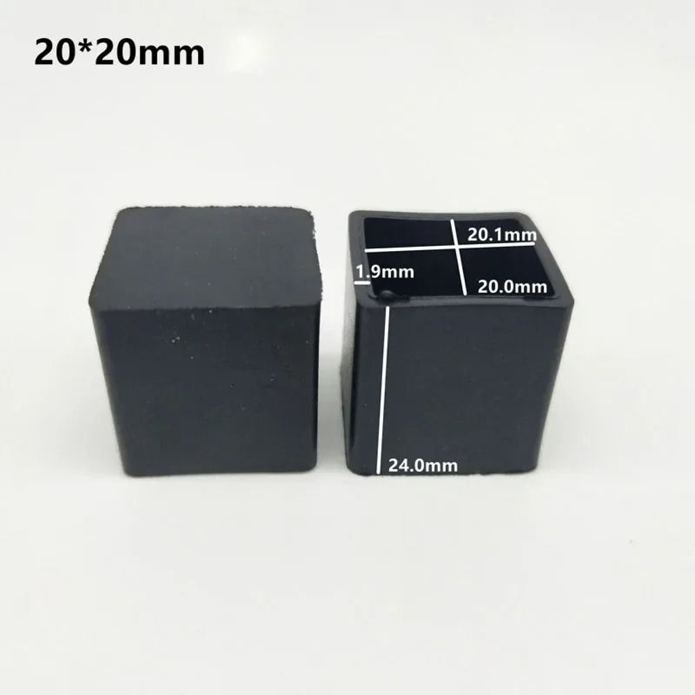 Non Slip Chair Leg Caps Rubber Square Furniture Floor Protectors 8