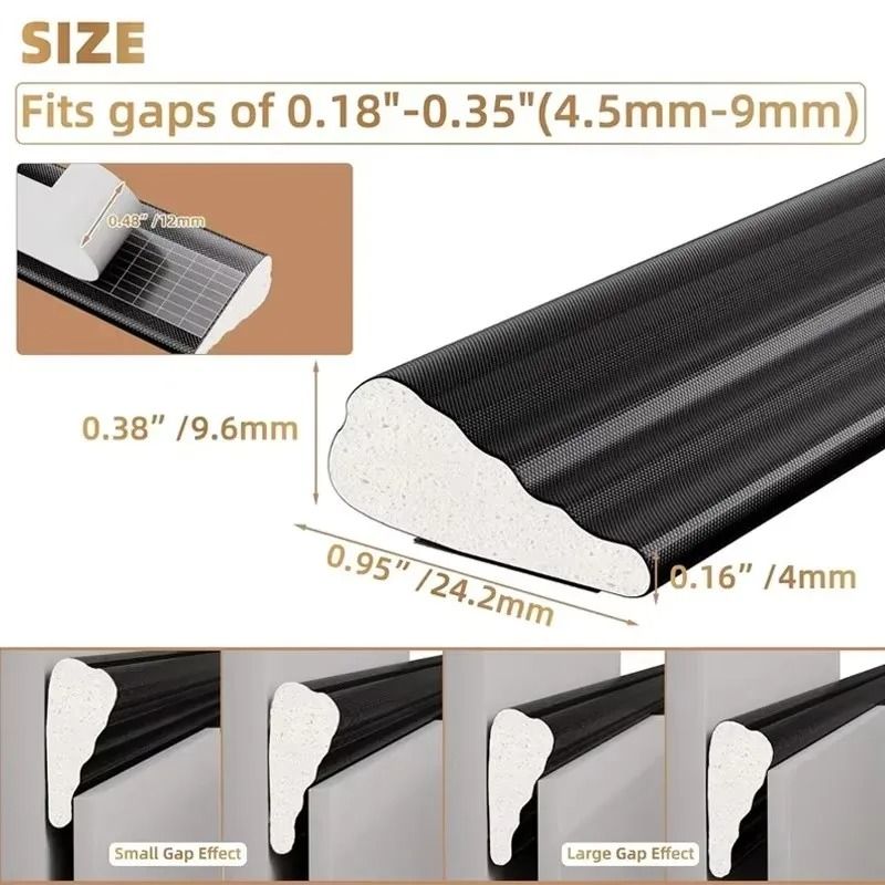 Acoustic Insulation Foam Window Seal Strip Windproof Soundproof 5