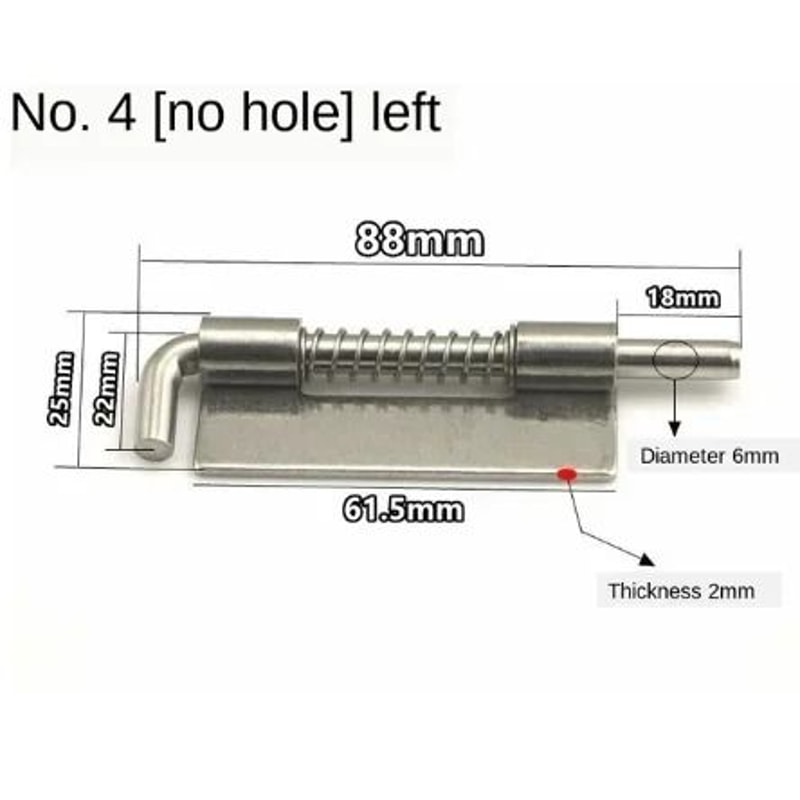 Stainless Steel Spring Loaded Barrel Bolt Door Latch 10