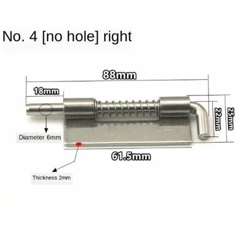 Stainless Steel Spring Loaded Barrel Bolt Door Latch 11