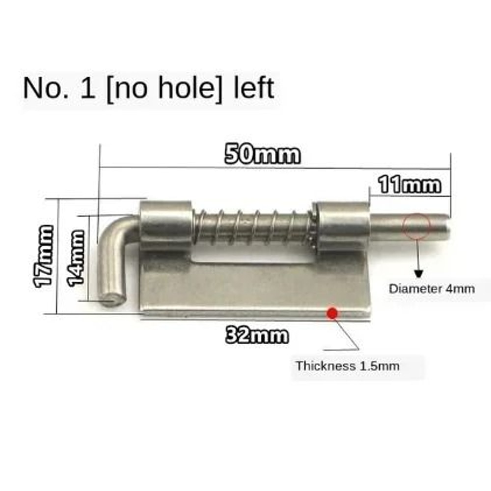 Stainless Steel Spring Loaded Barrel Bolt Door Latch 12