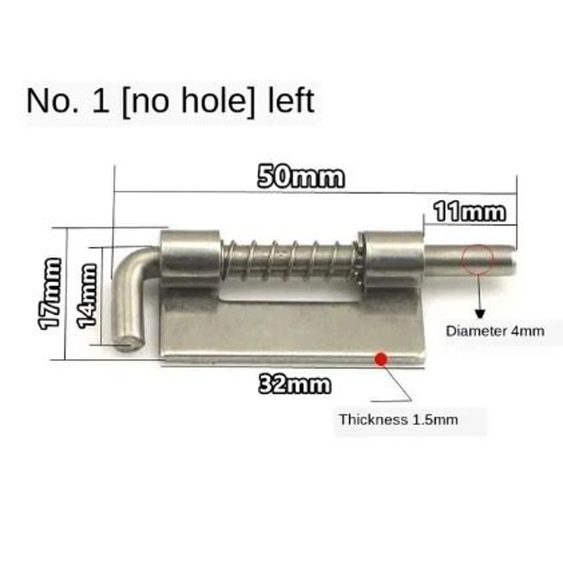 Stainless Steel Spring Loaded Barrel Bolt Door Latch 12