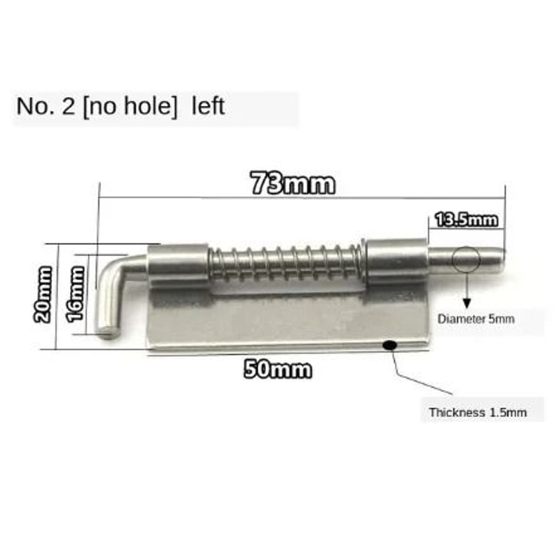 Stainless Steel Spring Loaded Barrel Bolt Door Latch 14
