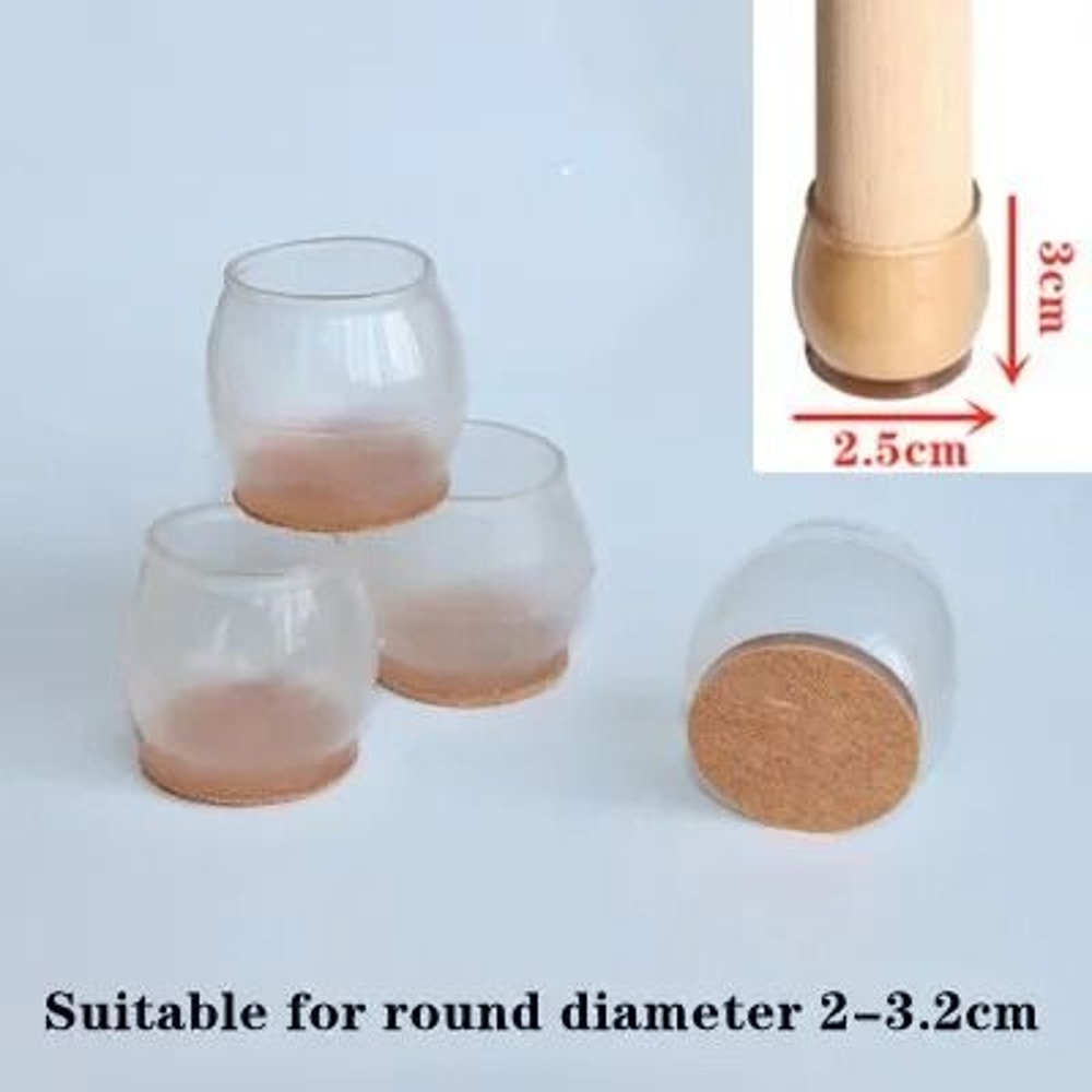 Silicone Chair Leg Caps Non Slip Furniture Floor Protectors 6