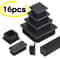 Plastic Square Tube End Caps For Chair Legs And Furniture Pipes 16 PCS 0
