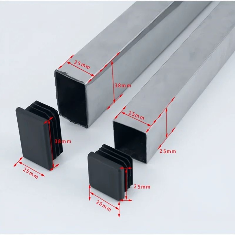 Plastic Square Tube End Caps For Chair Legs And Furniture Pipes 16 PCS 1