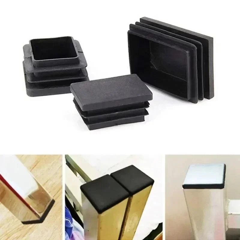 Plastic Square Tube End Caps For Chair Legs And Furniture Pipes 16 PCS 2