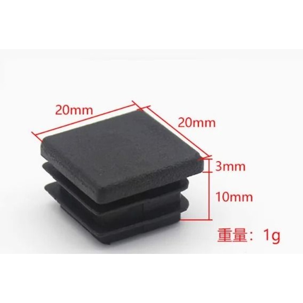 Plastic Square Tube End Caps For Chair Legs And Furniture Pipes 16 PCS 14