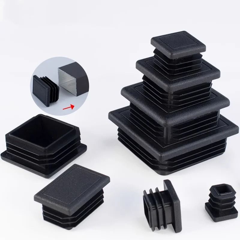 Plastic Square Tube End Caps For Chair Legs And Furniture Pipes 16 PCS 5
