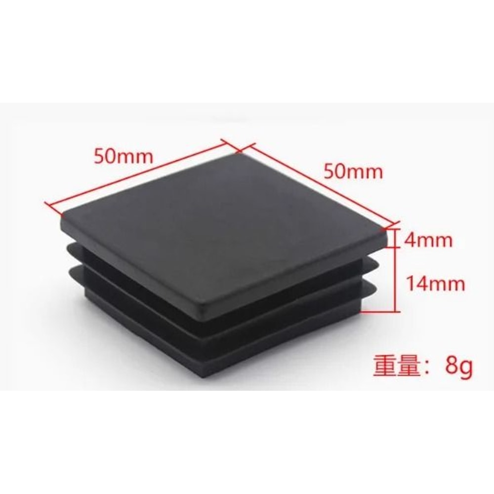 Plastic Square Tube End Caps For Chair Legs And Furniture Pipes 16 PCS 8