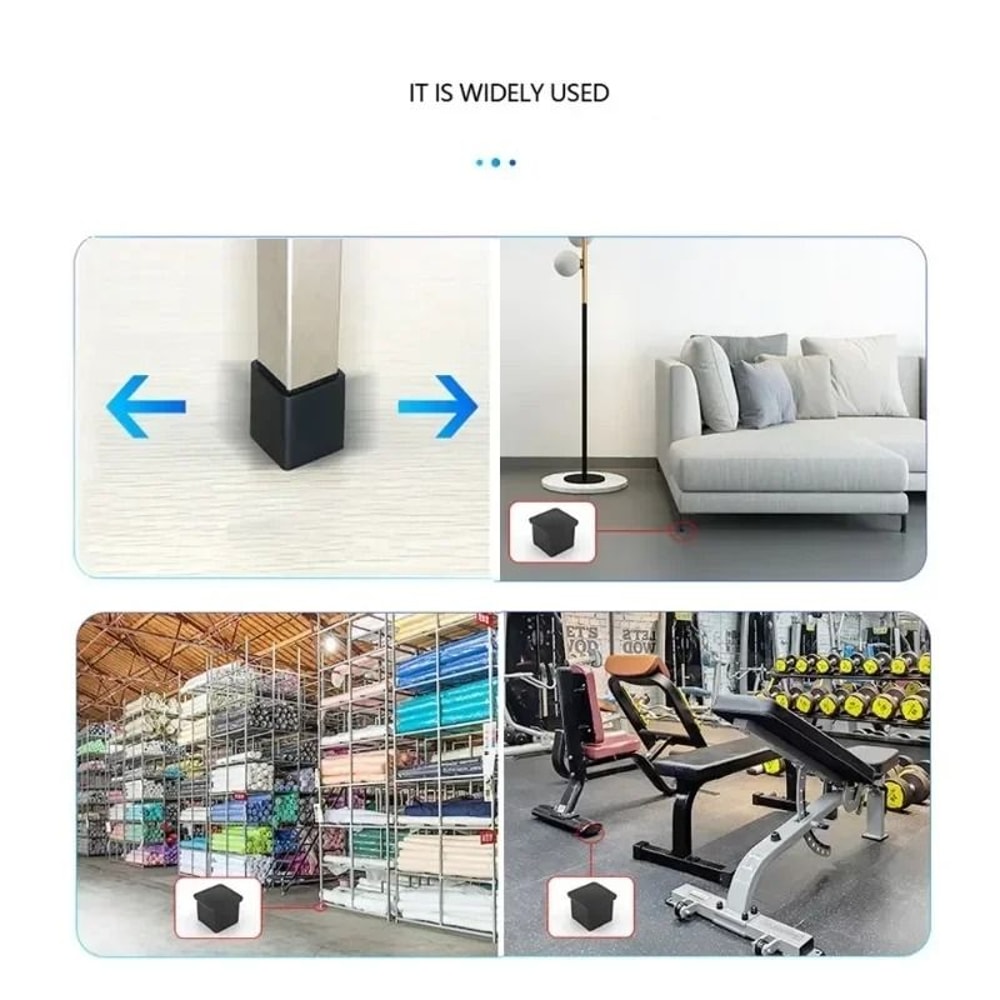 PVC Chair Leg Caps Furniture Feet Covers Floor Protector Pads Set 4