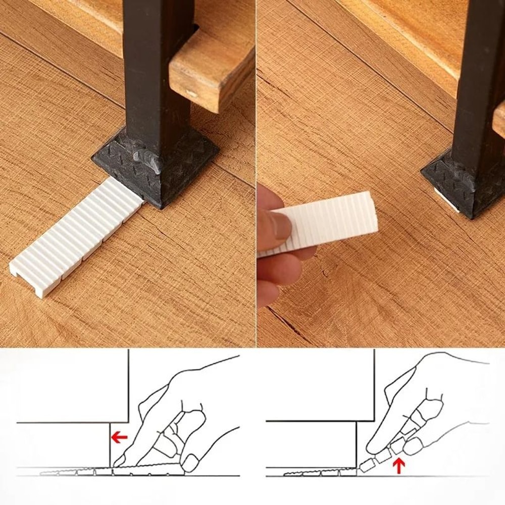 Flexible Plastic Furniture Shims Leveling Wedges Set For Tables Doors And Cabinets 1