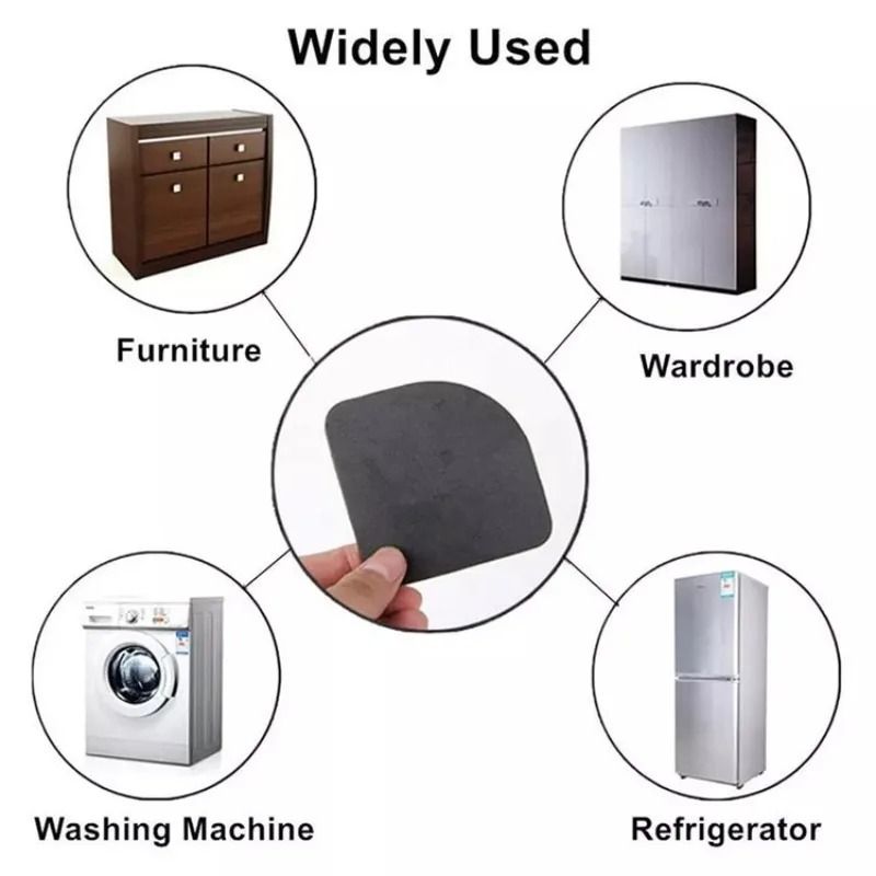Anti Vibration Washing Machine Pads Non Slip Shock Absorbing Feet Mats Set 3