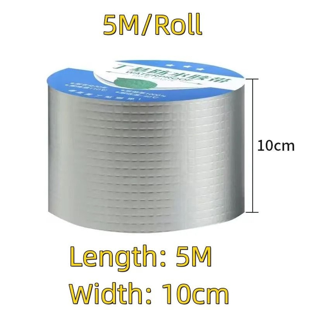 Aluminum Foil Butyl Rubber Waterproof Tape For Roof Pipe And Wall Repairs 9
