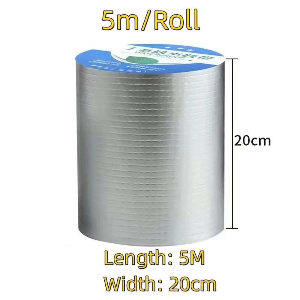 Aluminum Foil Butyl Rubber Waterproof Tape For Roof Pipe And Wall Repairs 11