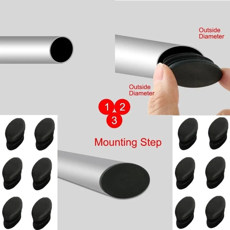 Plastic Chair Leg End Caps Furniture Feet Covers Floor Protector Set 1