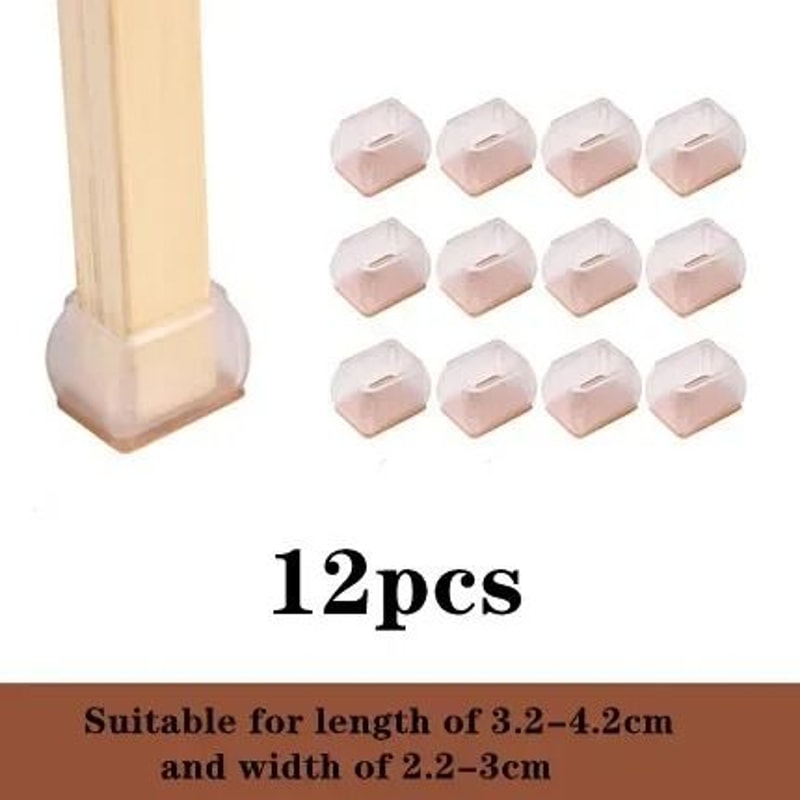 Silicone Chair And Table Leg Caps Floor Protector Pads Set 11
