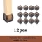Silicone Chair And Table Leg Caps Floor Protector Pads Set 12