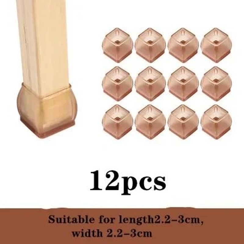 Silicone Chair And Table Leg Caps Floor Protector Pads Set 13