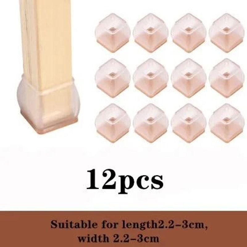 Silicone Chair And Table Leg Caps Floor Protector Pads Set 14