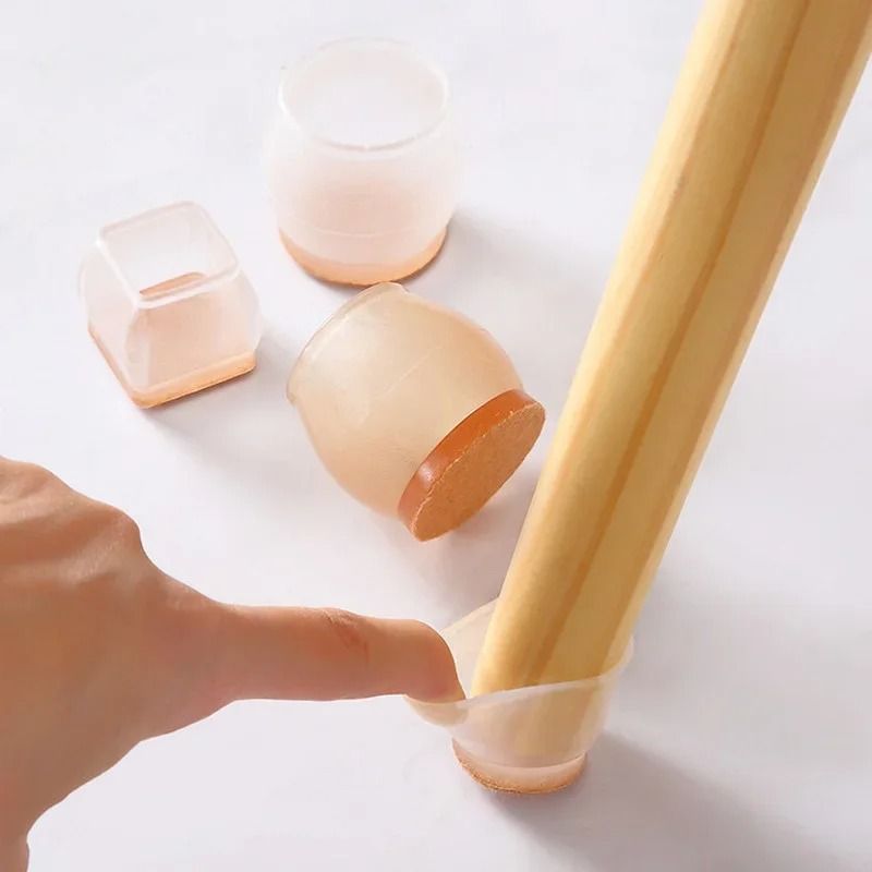 Silicone Chair And Table Leg Caps Floor Protector Pads Set 2