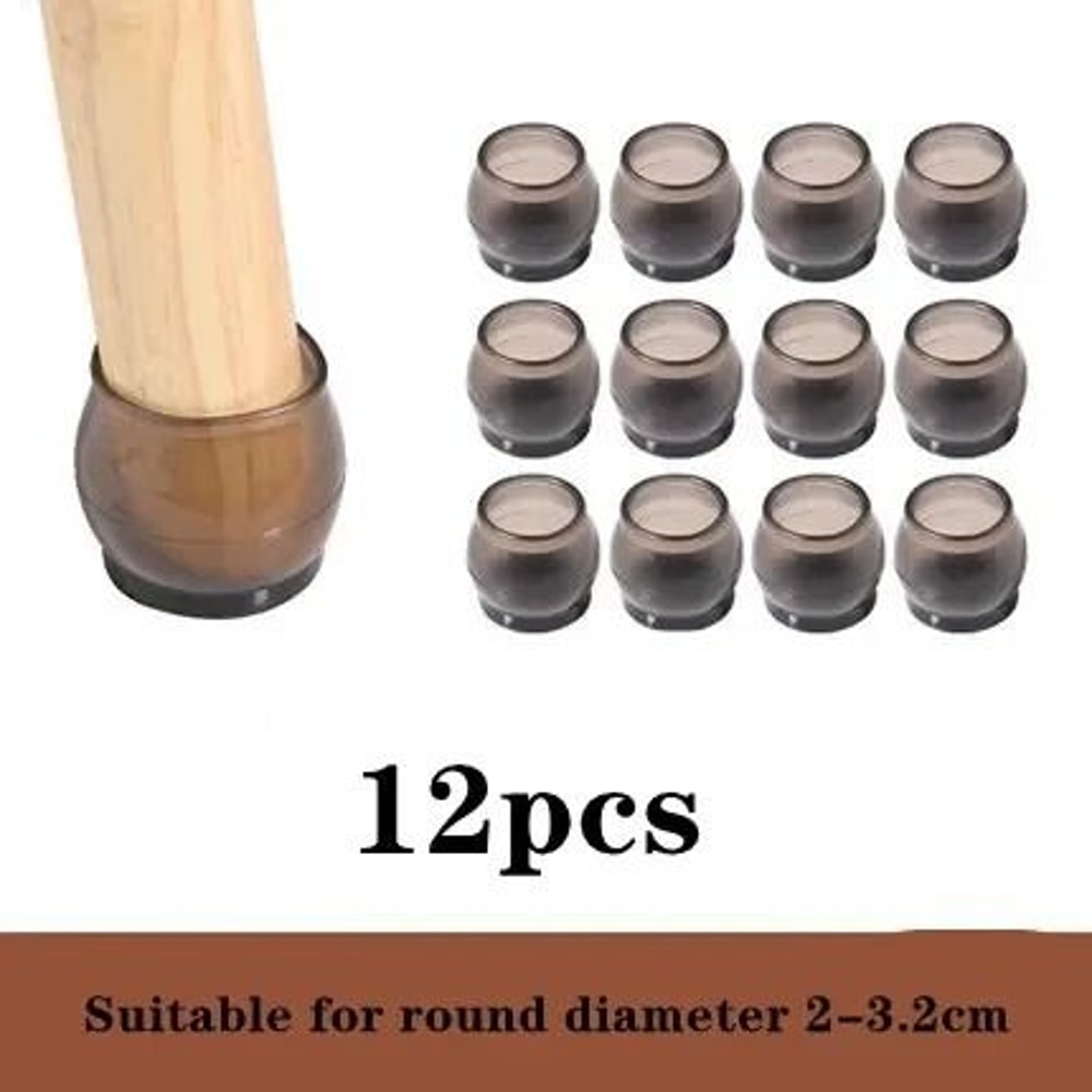 Silicone Chair And Table Leg Caps Floor Protector Pads Set 7
