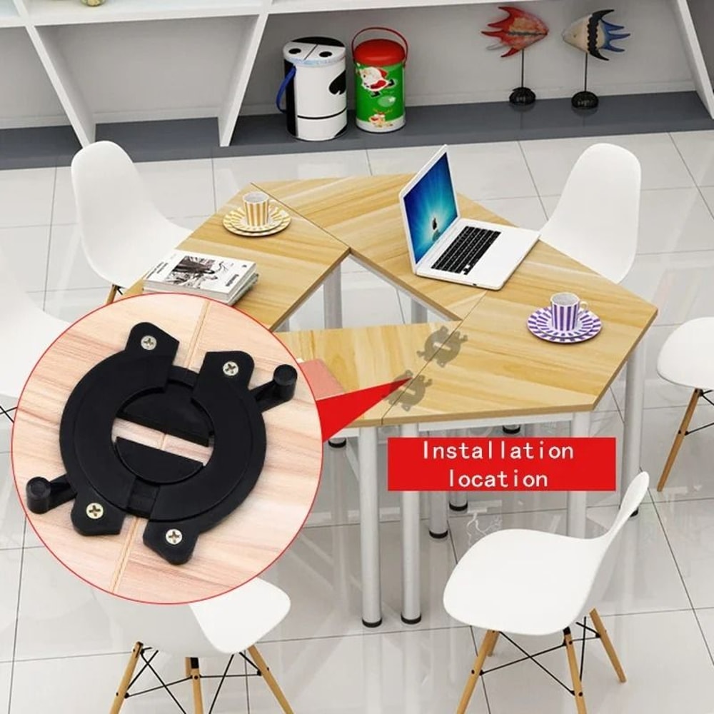 ABS Hidden Furniture Hinge Connector Bracket For Table Tops And Desks 1