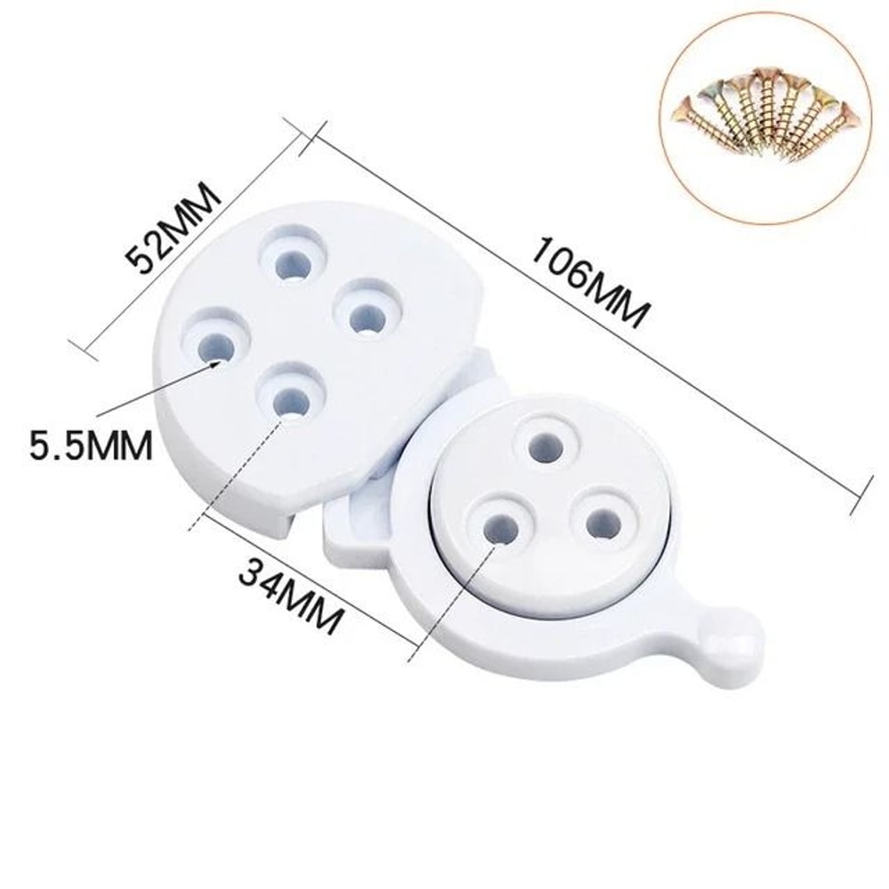 ABS Hidden Furniture Hinge Connector Bracket For Table Tops And Desks 7