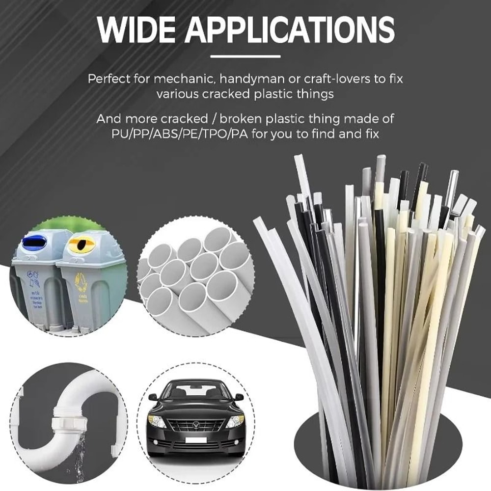 Plastic Welding Rods Set For Car Bumper Repair ABS PP PVC PE 0
