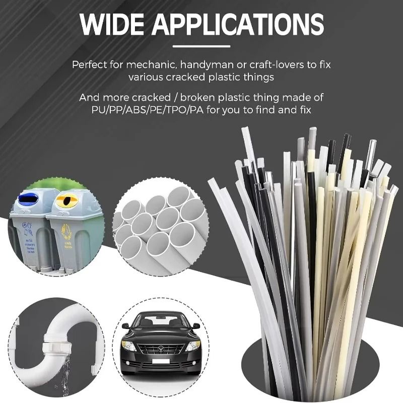 Plastic Welding Rods Set For Car Bumper Repair ABS PP PVC PE 0