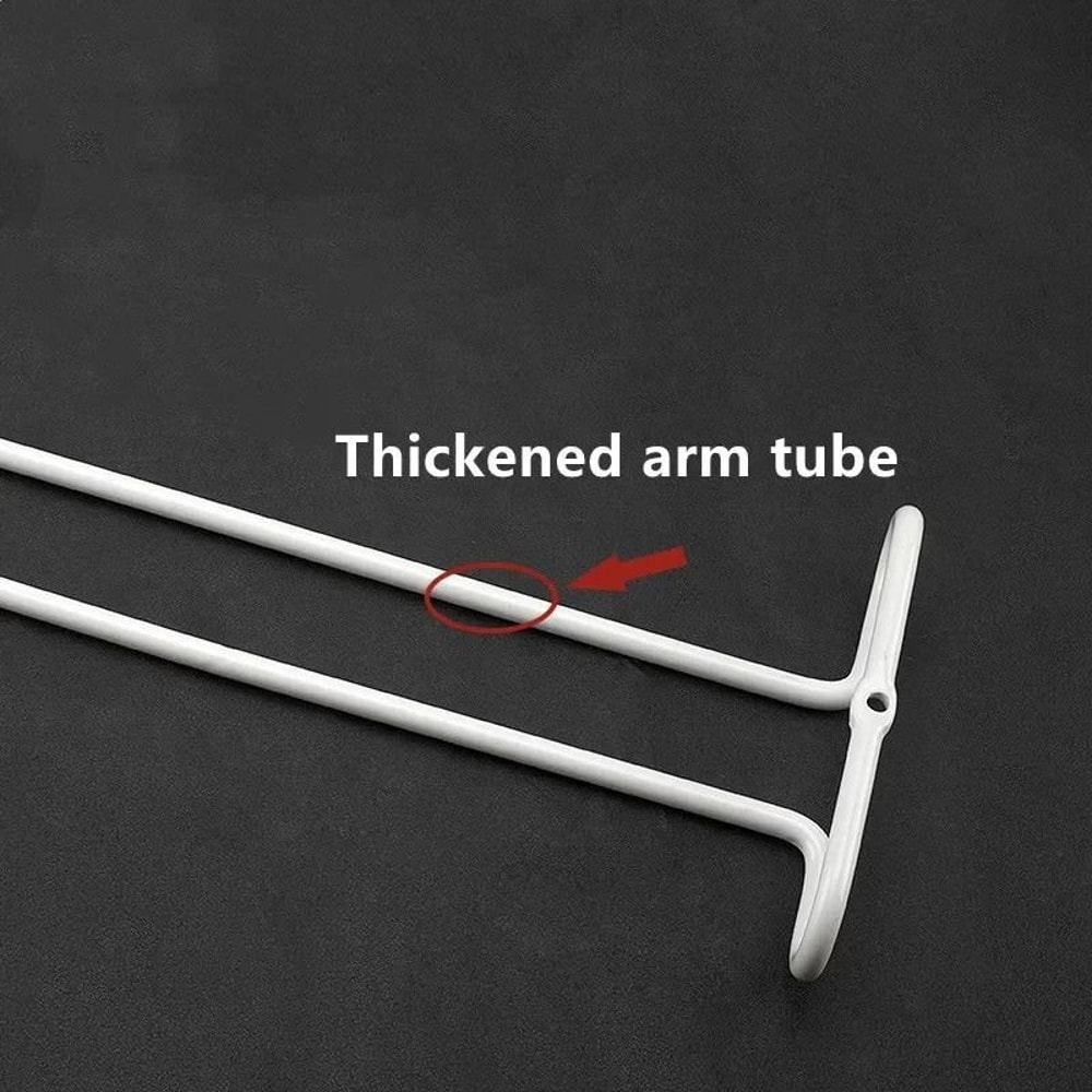 Under Cabinet Wine Glass Holder Iron Stemware Hanging Rack Organizer 1