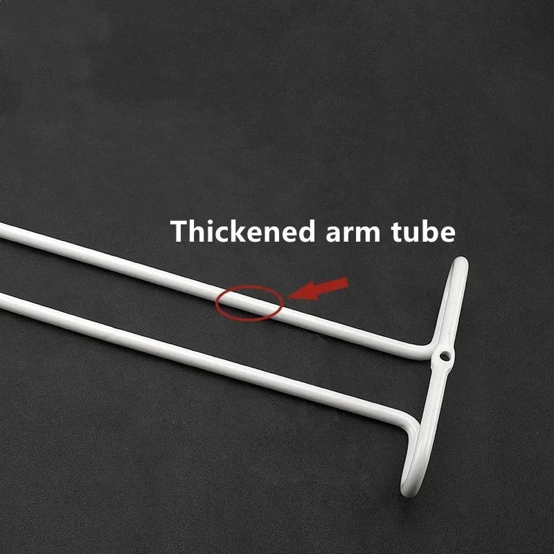 Under Cabinet Wine Glass Holder Iron Stemware Hanging Rack Organizer 1