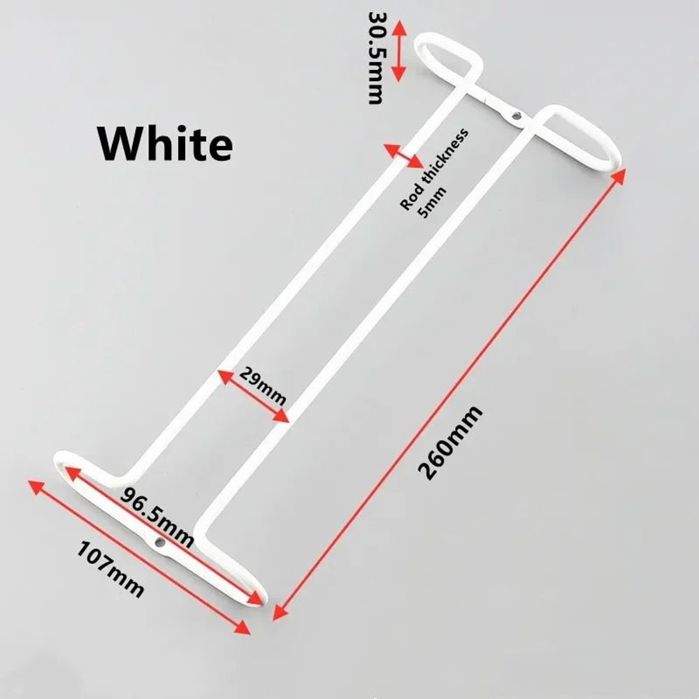 Under Cabinet Wine Glass Holder Iron Stemware Hanging Rack Organizer 6