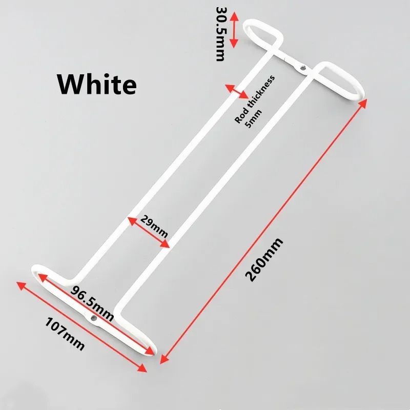 Under Cabinet Wine Glass Holder Iron Stemware Hanging Rack Organizer 6