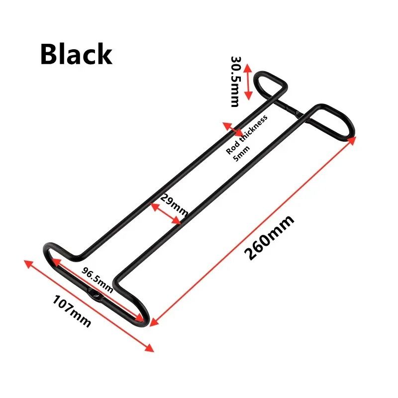 Under Cabinet Wine Glass Holder Iron Stemware Hanging Rack Organizer 8