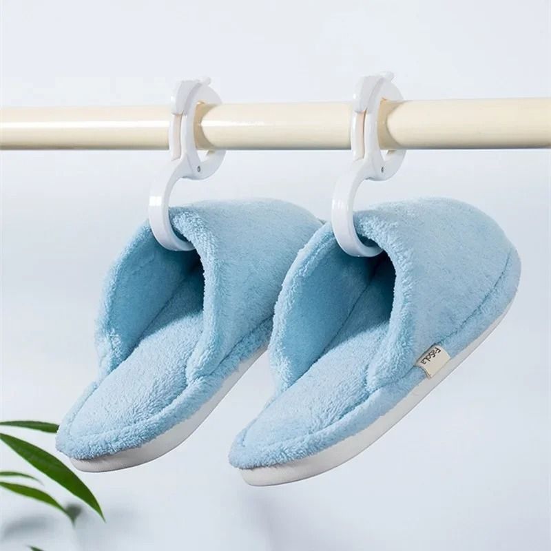 Windproof S Shaped Hooks With Safety Buckle For Closet Wardrobe Storage 4