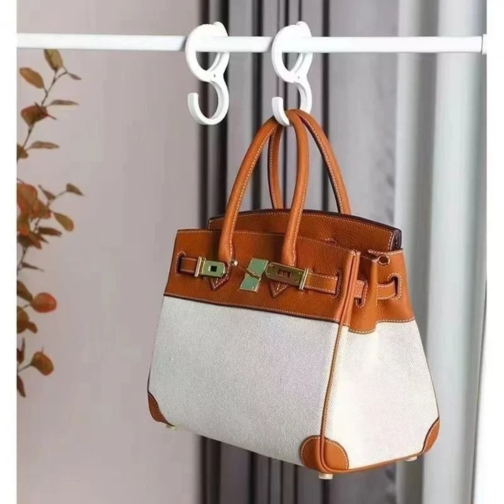 Windproof S Shaped Hooks With Safety Buckle For Closet Wardrobe Storage 5