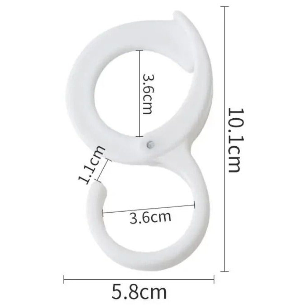 Windproof S Shaped Hooks With Safety Buckle For Closet Wardrobe Storage 6