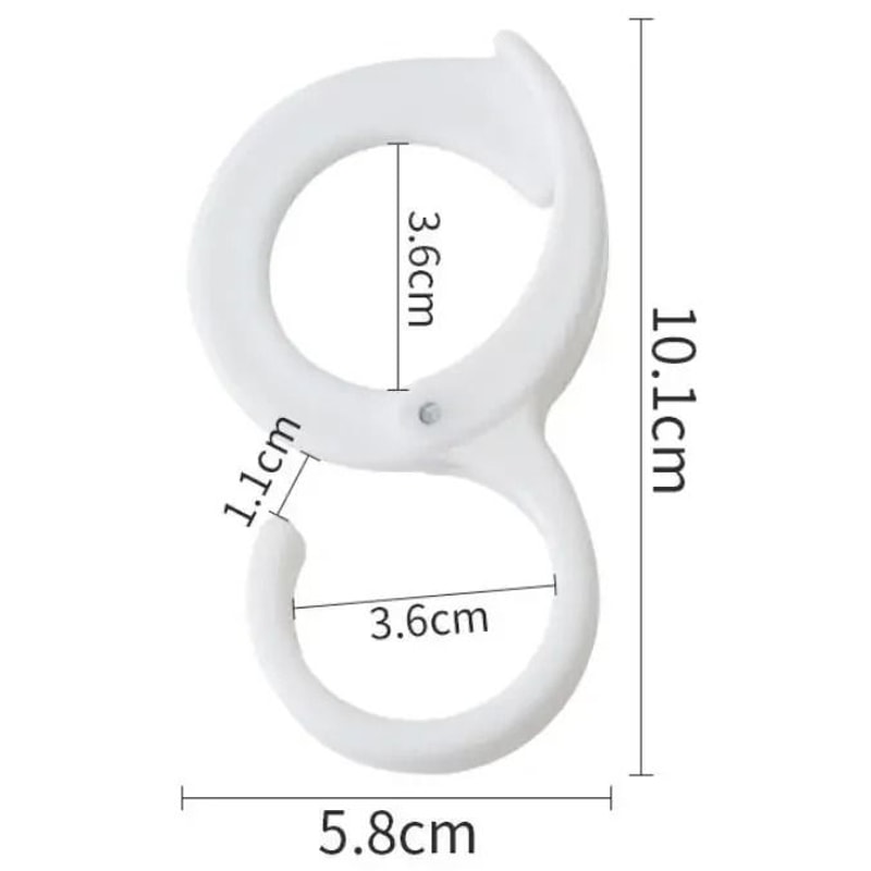 Windproof S Shaped Hooks With Safety Buckle For Closet Wardrobe Storage 6
