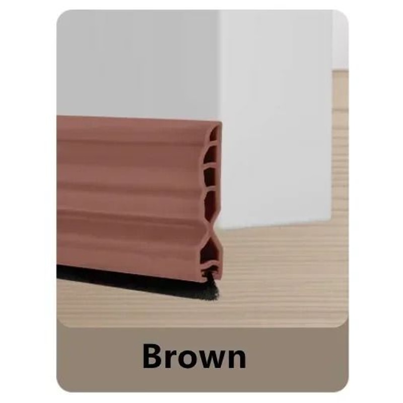 Silicone Door Bottom Seal Strip With Brush Draft Blocker 6