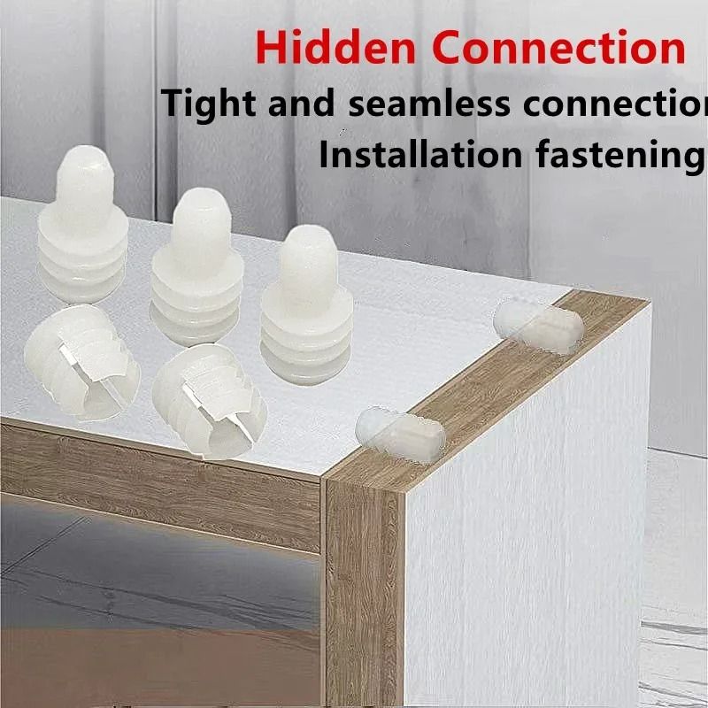 Two In One Plastic Hidden Fastening Connectors Male And Female Grille Buckle Set 0