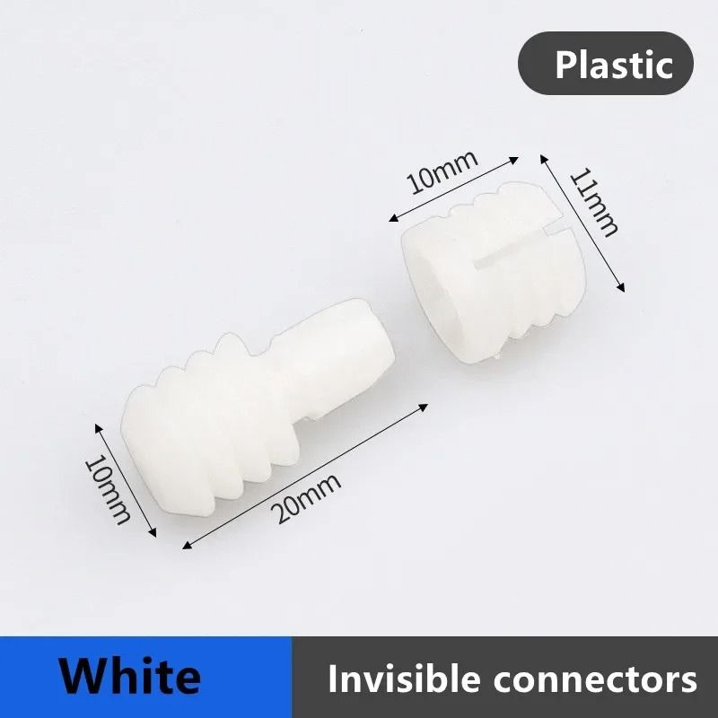 Two In One Plastic Hidden Fastening Connectors Male And Female Grille Buckle Set 6